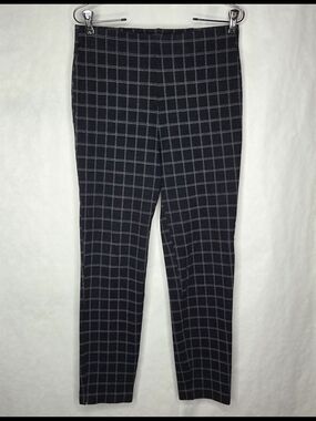 ecru Black Windowpane Stretch Chinos